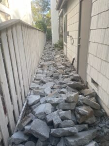 Side Yard after jackhammers